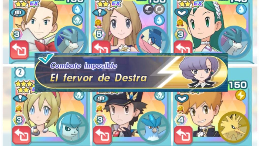 Combate imposible (El Fervor de Destra) Team Agua y Hielo -Pokemon Masters EX-