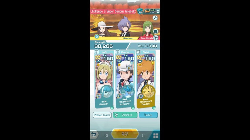Pokemon Masters - Ultimate Battle vs. Anabel (Articuno, Glaceon, Zapdos)