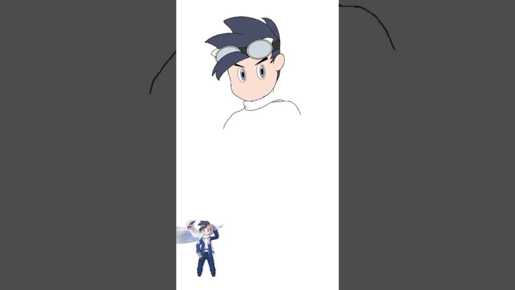 Drawing of Sygna Suit Ethan and Lugia from Pokemon Masters Ex!