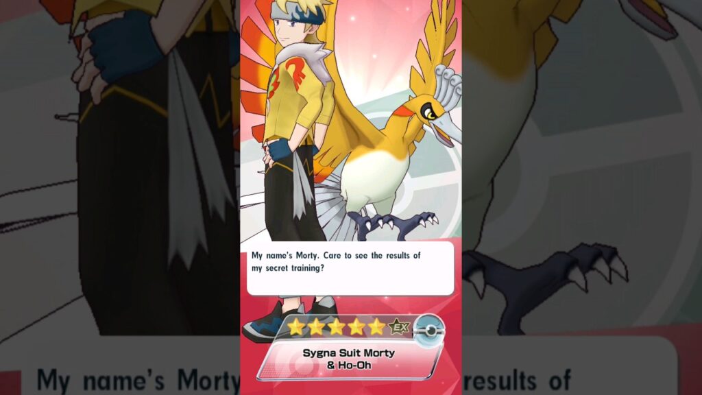 Sygna Suit Morty Ho-Oh 1/5! 2nd Multi, Pokemon Masters EX Gacha SS Morty Pokefair Scout