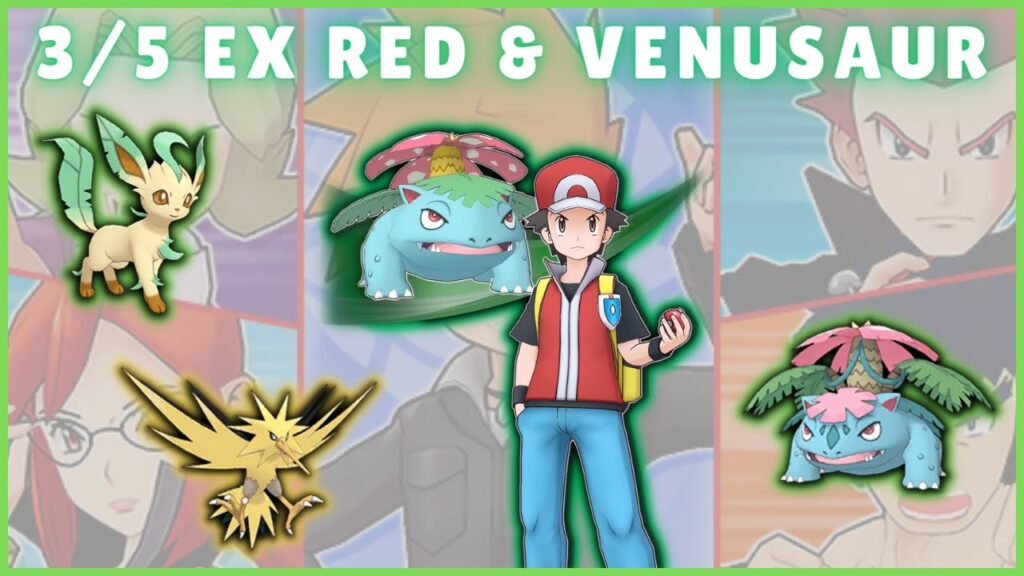 THE ULTIMATE RED & VENUSAUR SHOWCASE! 3/5 EX Vs CS Master Mode 3k Points | Pokemon Masters EX