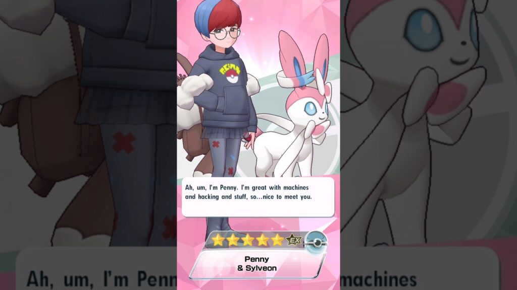 5* Penny Sylveon 1/5! 2nd Single Pull 6 Scout Points! Pokemon Masters EX Penny Pokefair Gacha Scout