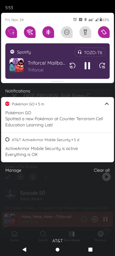 My Husband's notification