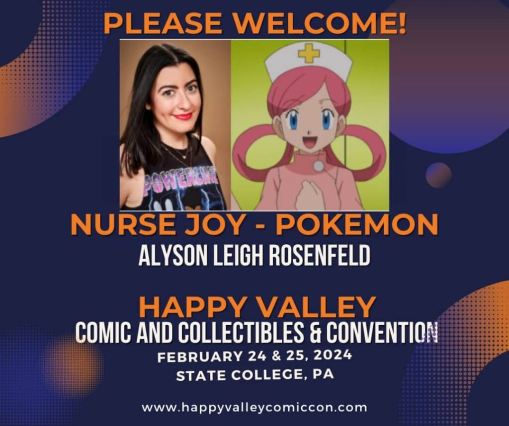 Alyson Leigh Rosenfeld will be in central Pennsylvania for HVC3 this February!