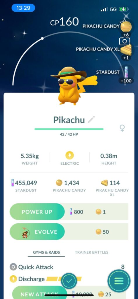 First ever shiny pikachu (costume)