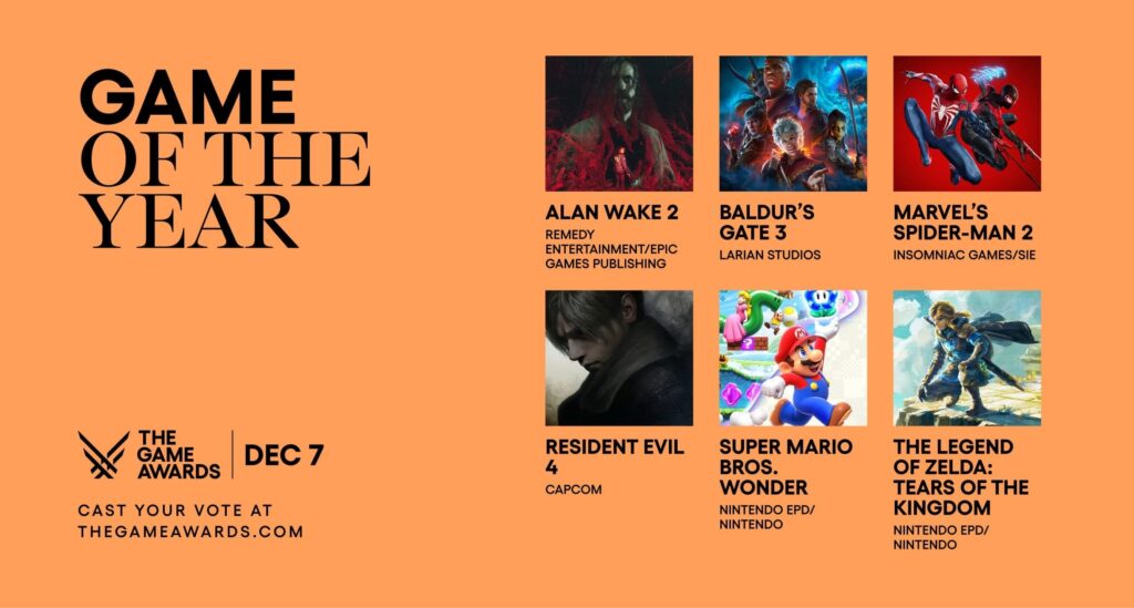 The Game Awards 2023: Game of the Year Nominees announced