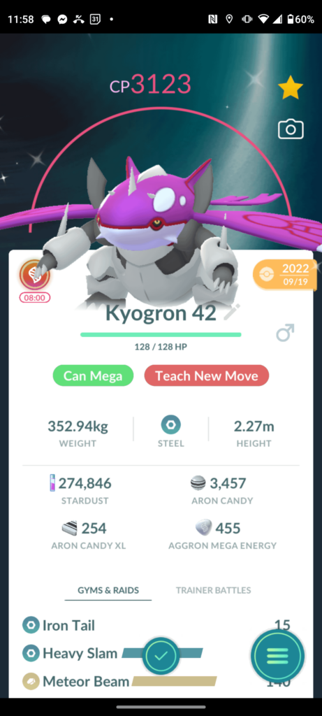 Behold the mighty Mega Kyogron