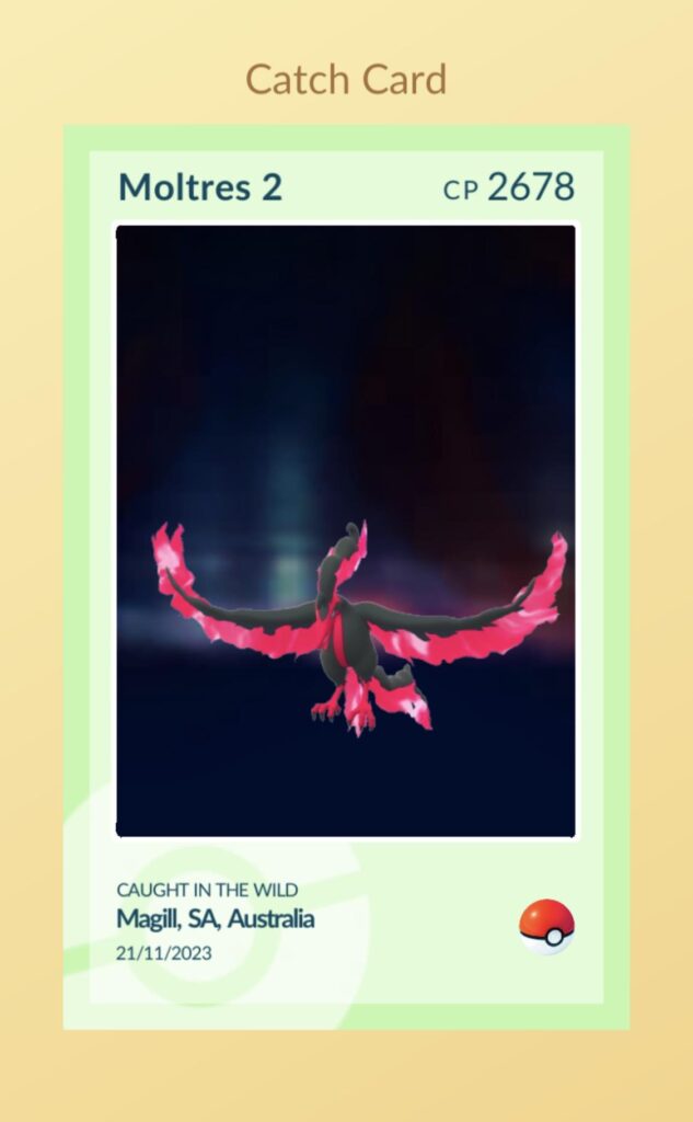 After using my master ball to catch a Moltres last week..