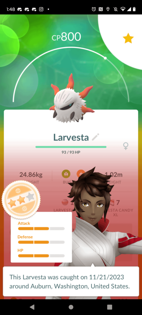 How rare is the nundo larvesta? Hatched my first one today