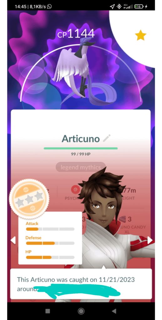 Did I waste my Master Ball? I saw that the birds were rare but mine has awful IVs :(