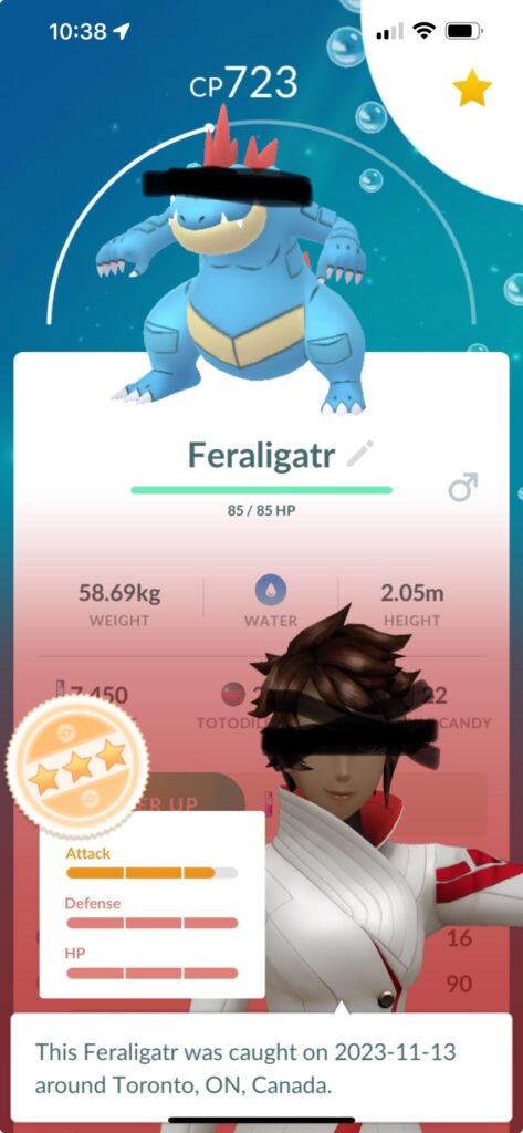 Evolved this little guy from Totodile