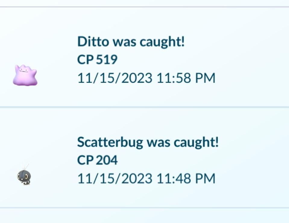 Caught a ditto during fashion event
