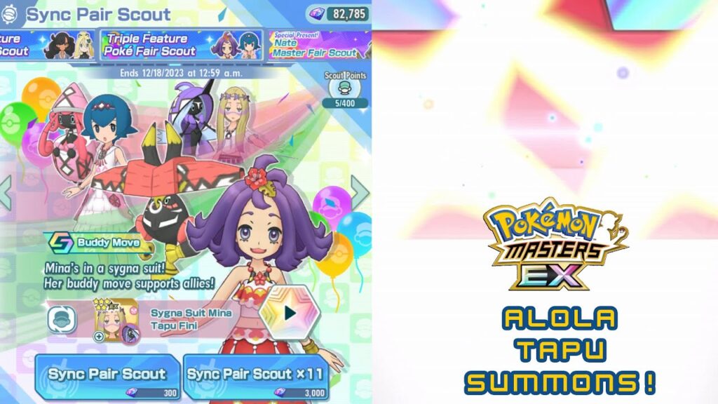 Pokemon Masters EX - Triple Alola Tapu Summons! Got 'em All!