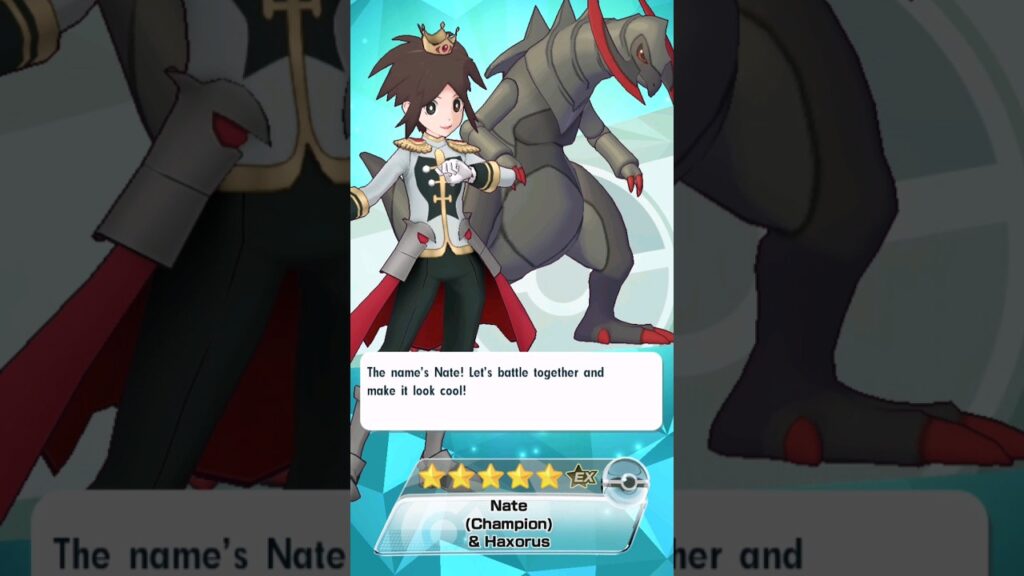Champion Nate Shiny Haxorus 1/5! 7th Paid single pull! Pokemon Masters EX Masterfair Gacha Scout
