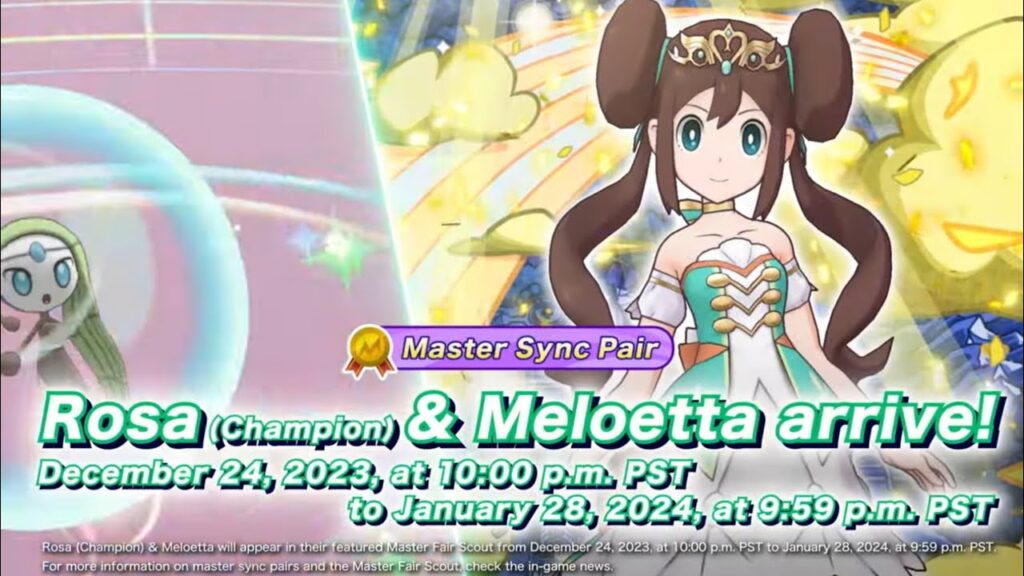 Pokemon Masters EX: Champion Rosa & Meloetta Masterfair Summoning