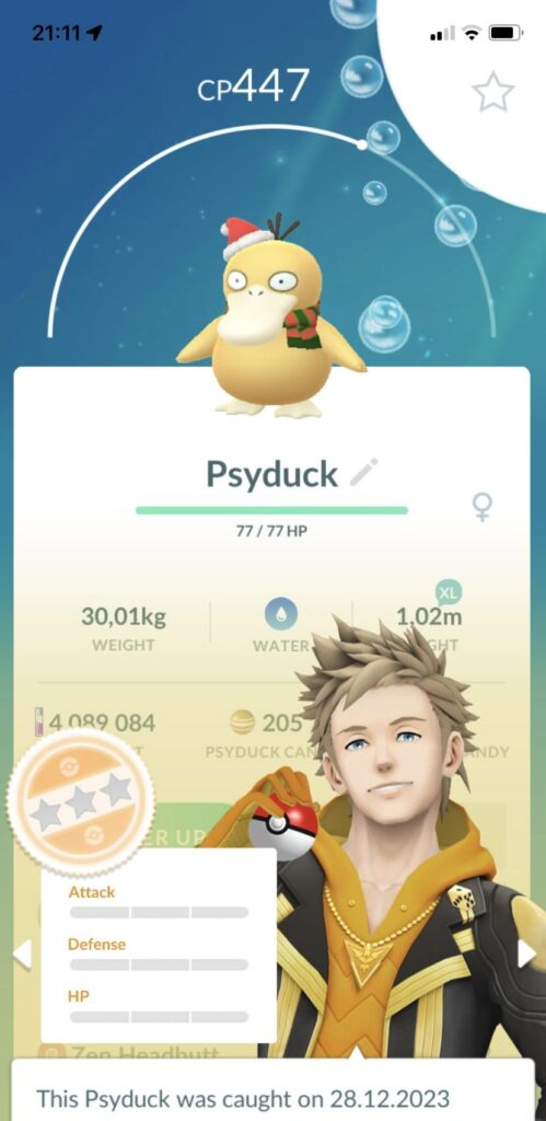 I think I caught Misty’s Psyduck today
