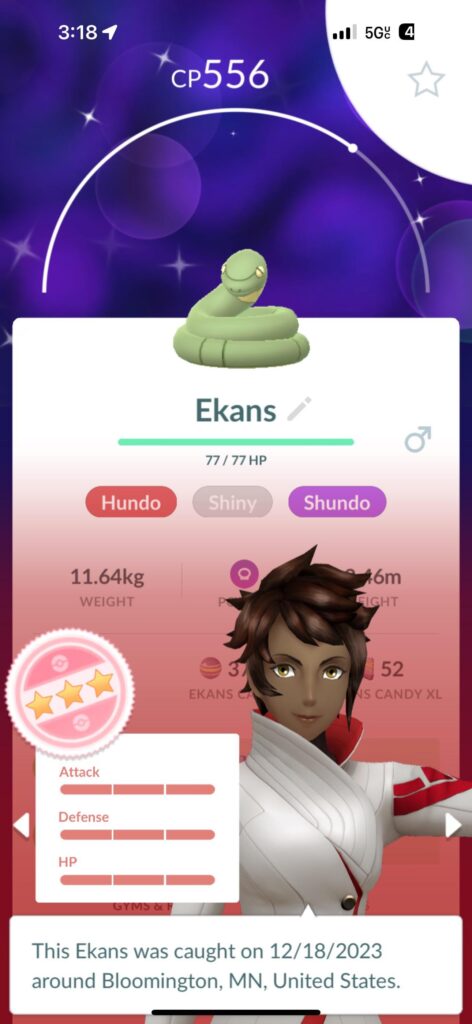 Non weather boosted Shundo caught by my auto catcher somehow! What are the odds?