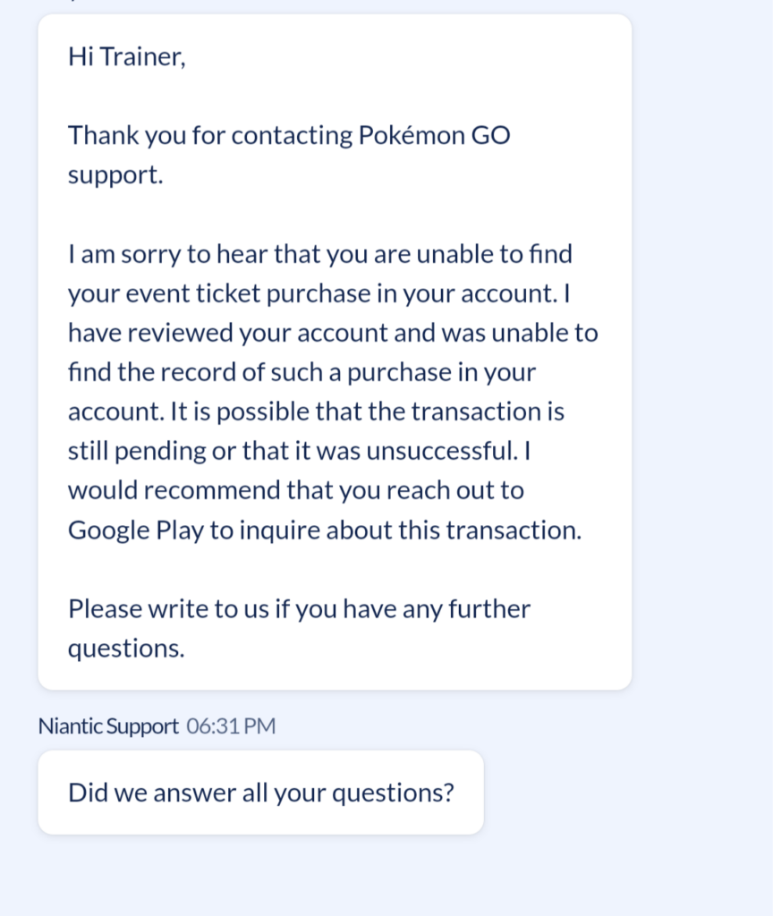 Is anyone else having this issue (purchased ticket, but didn't receive it)