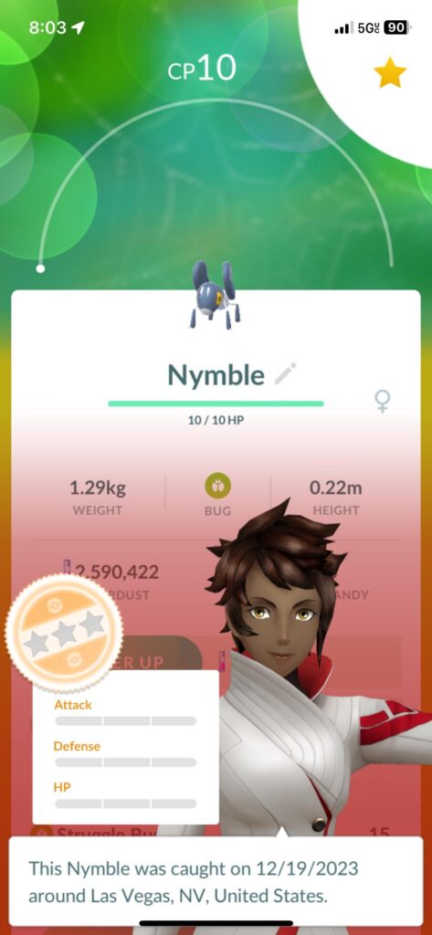 I think I just caught the weakest Pokemon to ever exist..