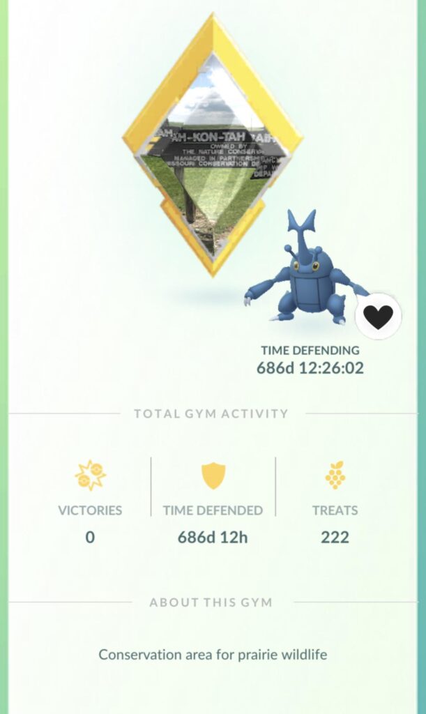 My longest stay (to date), what do you guys have as far as one Pokémon in one gym length?