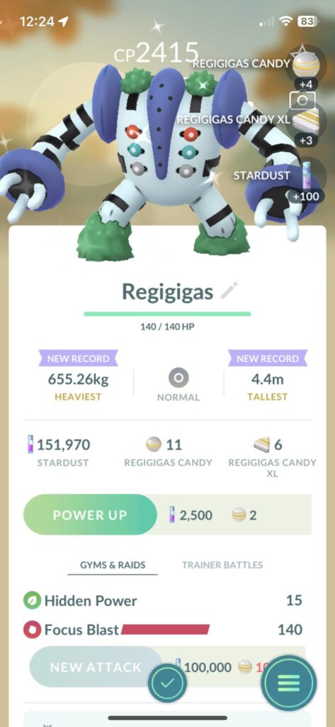 First regigigas raid