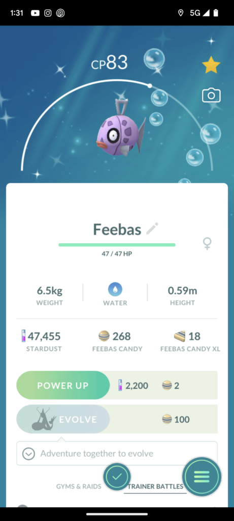 Whoever said it wasn't worth waking up a midnight to go to work never caught a shiny Febas in their employer's parking lot.