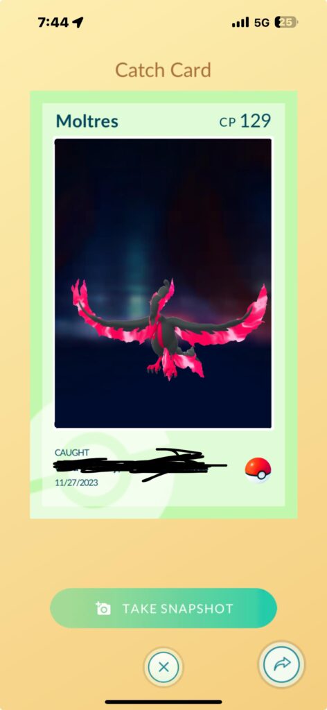 Caught my first galarian bird today with a Go plus + autocatcher. I don't think I'll ever be this lucky again