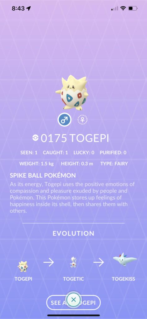 We need more Togepi energy in the world.