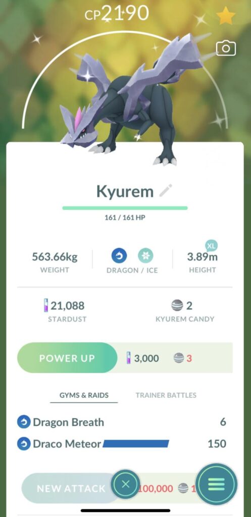 Got a shiny Kyurem