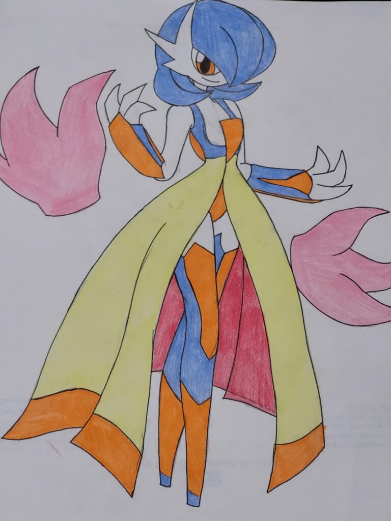 Here are the psychic type forms for grifist and gyroblast. Both are based on shiny gardevoir and gallade. Grifists floating hands and gyroblasts laser turrets are my favorite part of these designs