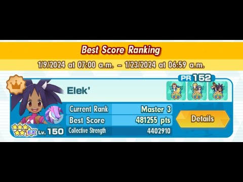 Pokemon Masters EX - High Score Grass-type Event - 481k pts