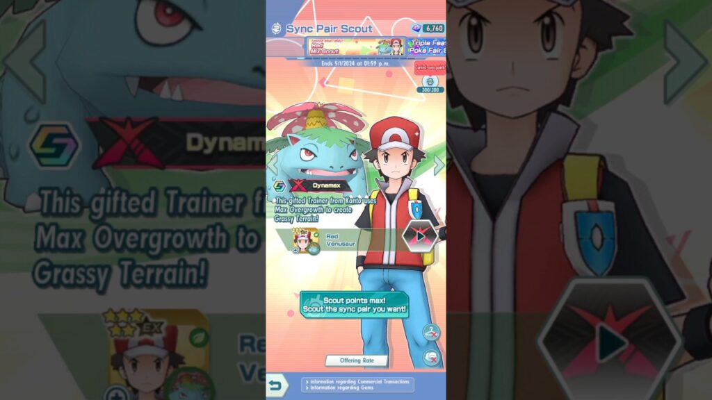 SCOUT POINTS AGAIN?! | Red & Venusaur Mix Scout | Pokemon Masters EX