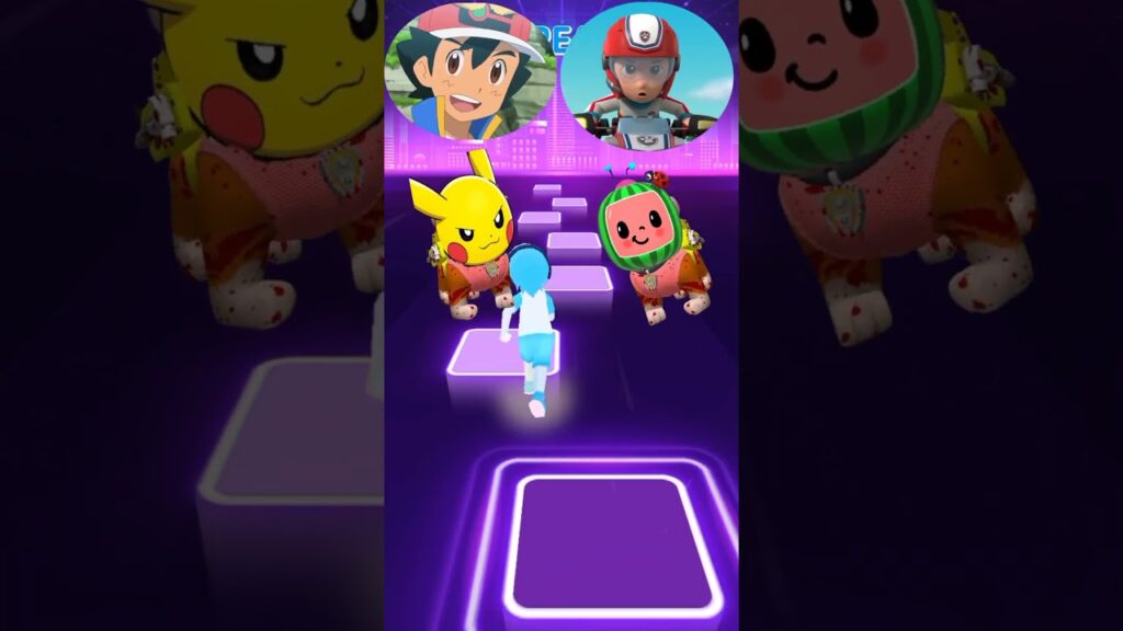 Paw Patrol Vs Pokemon Master X Coffin Dance | Part 799 -- Tiles Hop #shorts
