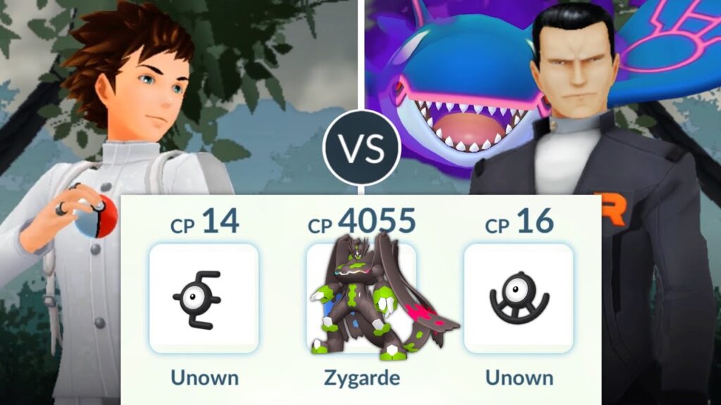 100% ZYGARDE vs GIOVANNI with SHADOW KYOGRE (Pokemon GO)