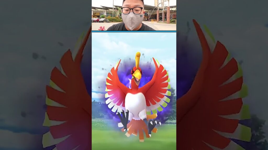 Catching a Shadow Ho-Oh in a Pokeball in Pokemon Go #shorts #pokemongo