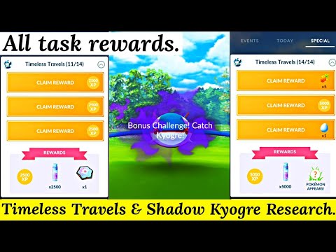 Timeless Travels 14/14 & Giovanni Shadow Kyogre Research In Pokemon Go | Giovanni Super Rocket Radar