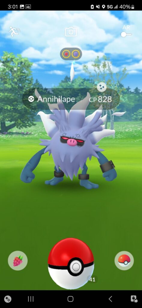I'm probably one of the first people to see a wild shiny annihilape, so thats pretty cool