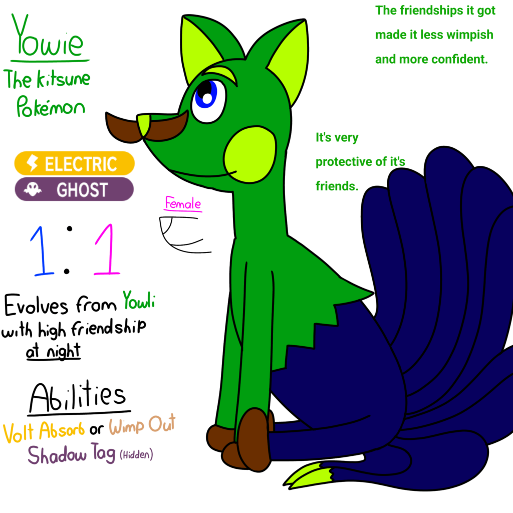 Polysula Pokémon 015 - Yowie, the kitsune Pokémon.