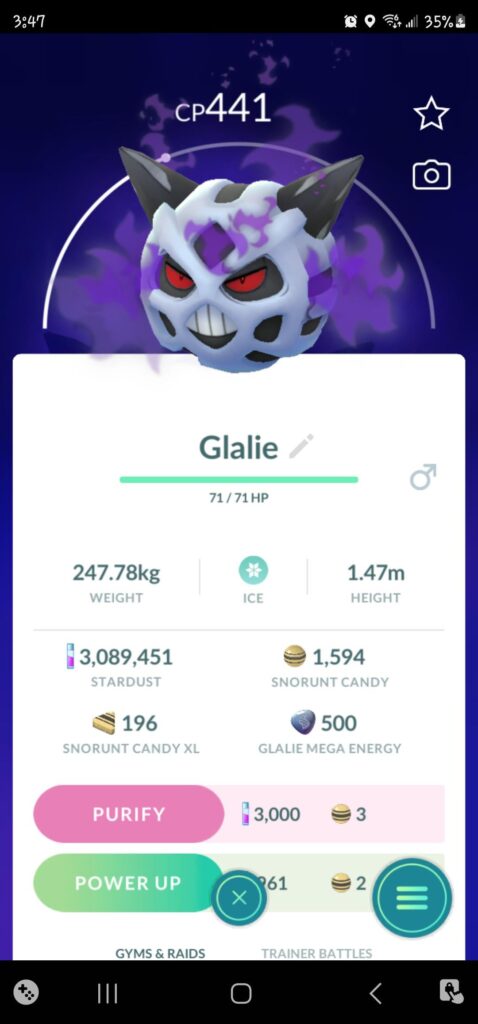 Shadow Glalie lookin cooked