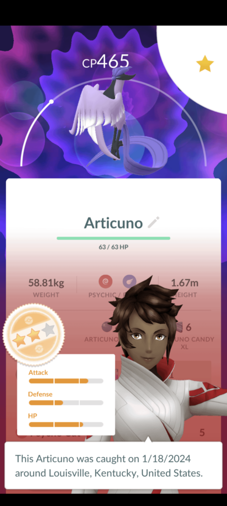 Caught this with a Golden Razz and Ultra Ball that barely hit the bird, and then won a claw game at the grocery store. No more luck this year.