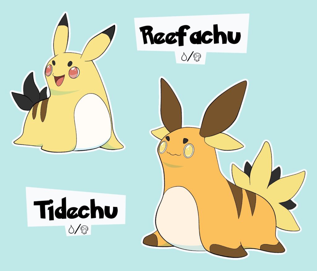 Pikachu/Raichu convergent species based on sea slugs