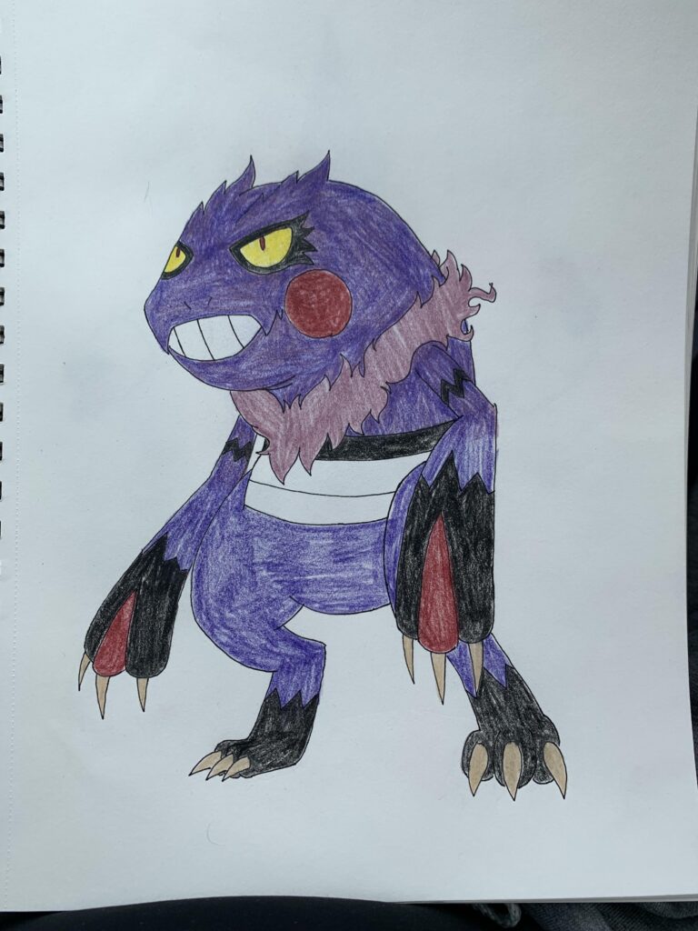 Since Paradox Pokémon can be based on unevolved Pokemon, I made one based on my favorite Pokemon of all time. Festering Fingers, a Poison/Dark Type.