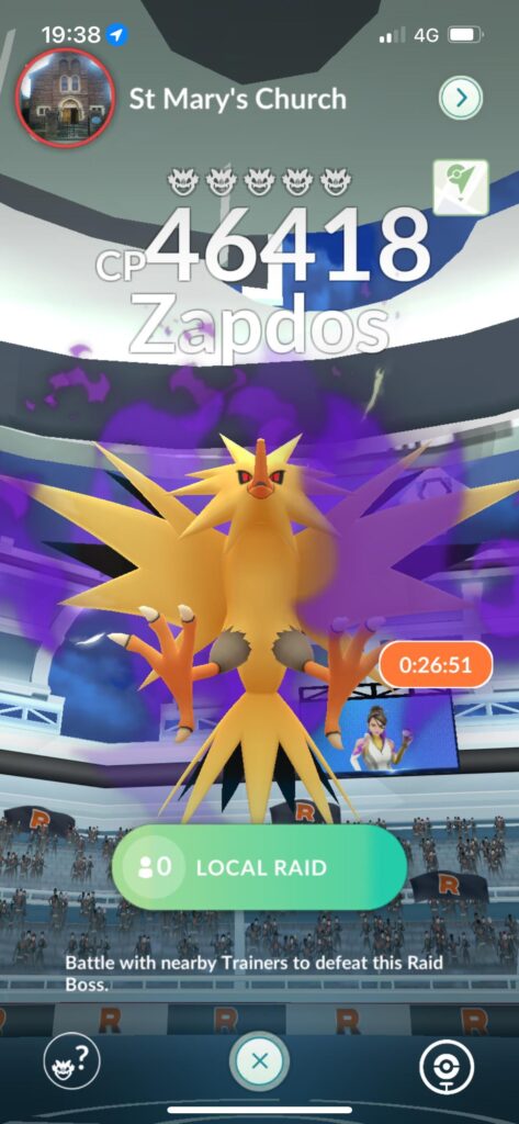 How many trainers (lvls aswell) would you say is needed for a shadow Zapdos?