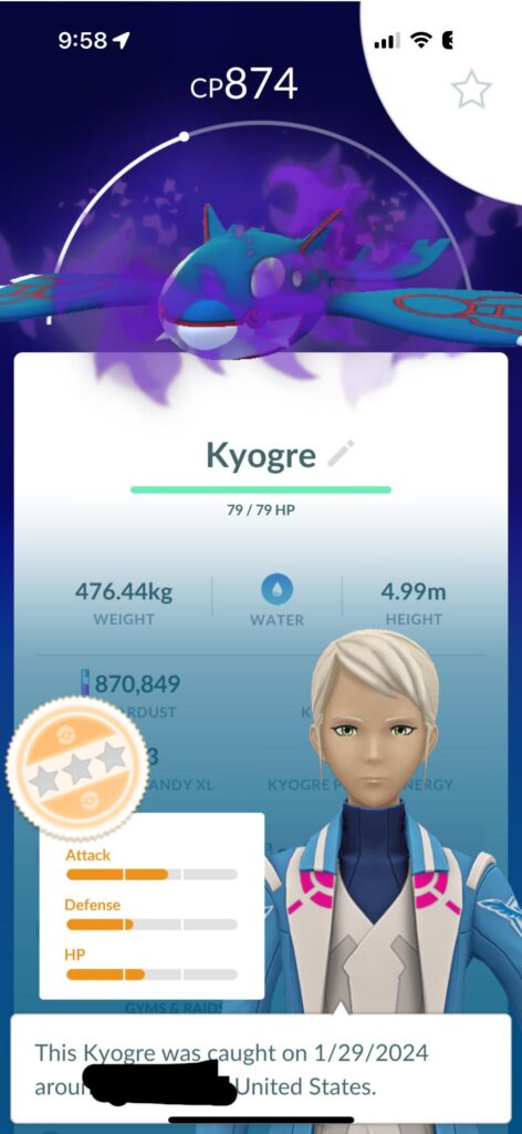 First shadow kyogre
