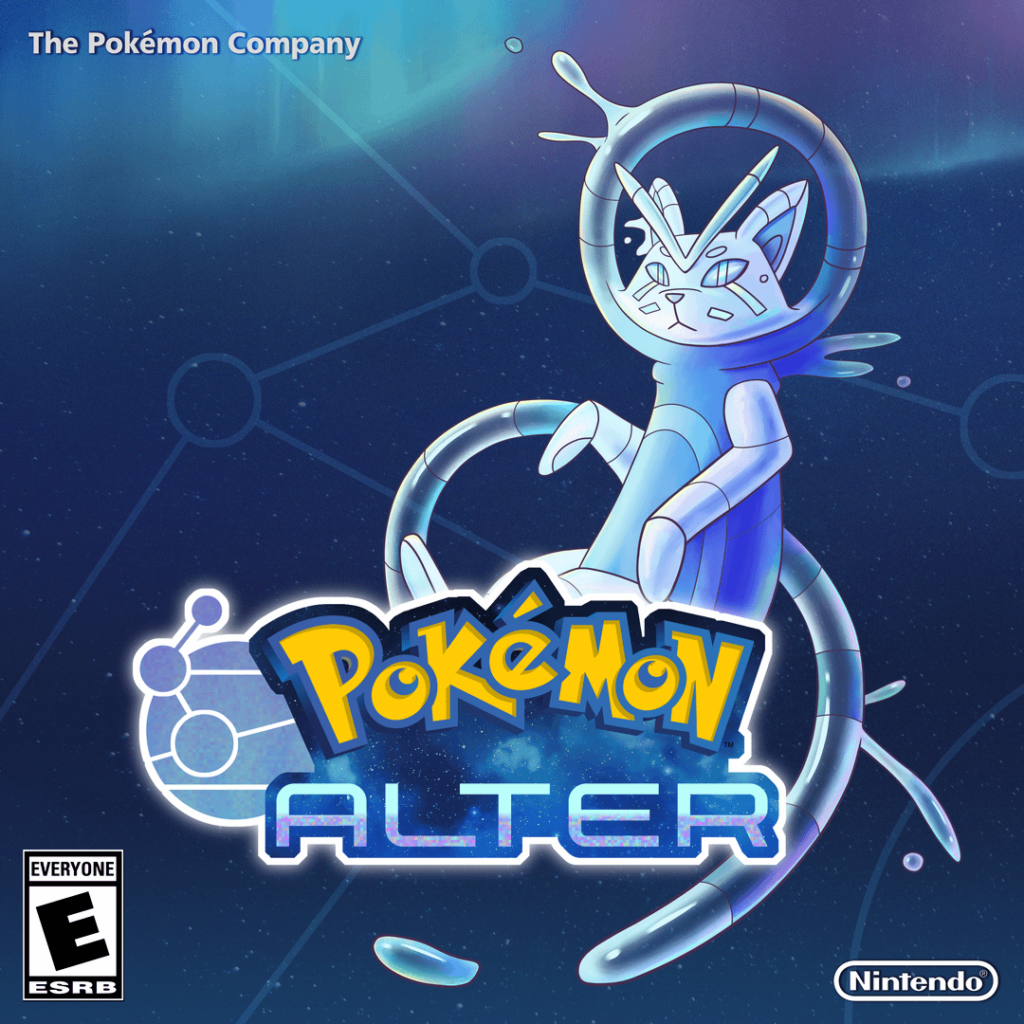 Fake game cover (based on Sun & Moon) and legendary Fakemon - Bublium (water/psychic)