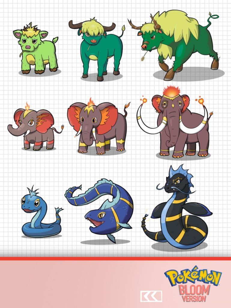 Pokemon Bloom - Full Starter Set