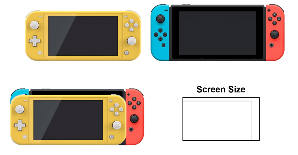 Nintendo Switch Lite - Size Comparison