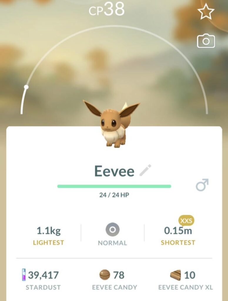 Did I just catch the smallest Eevee ever?