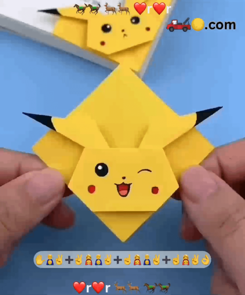 This Pikachu bookmark origami is nifty af