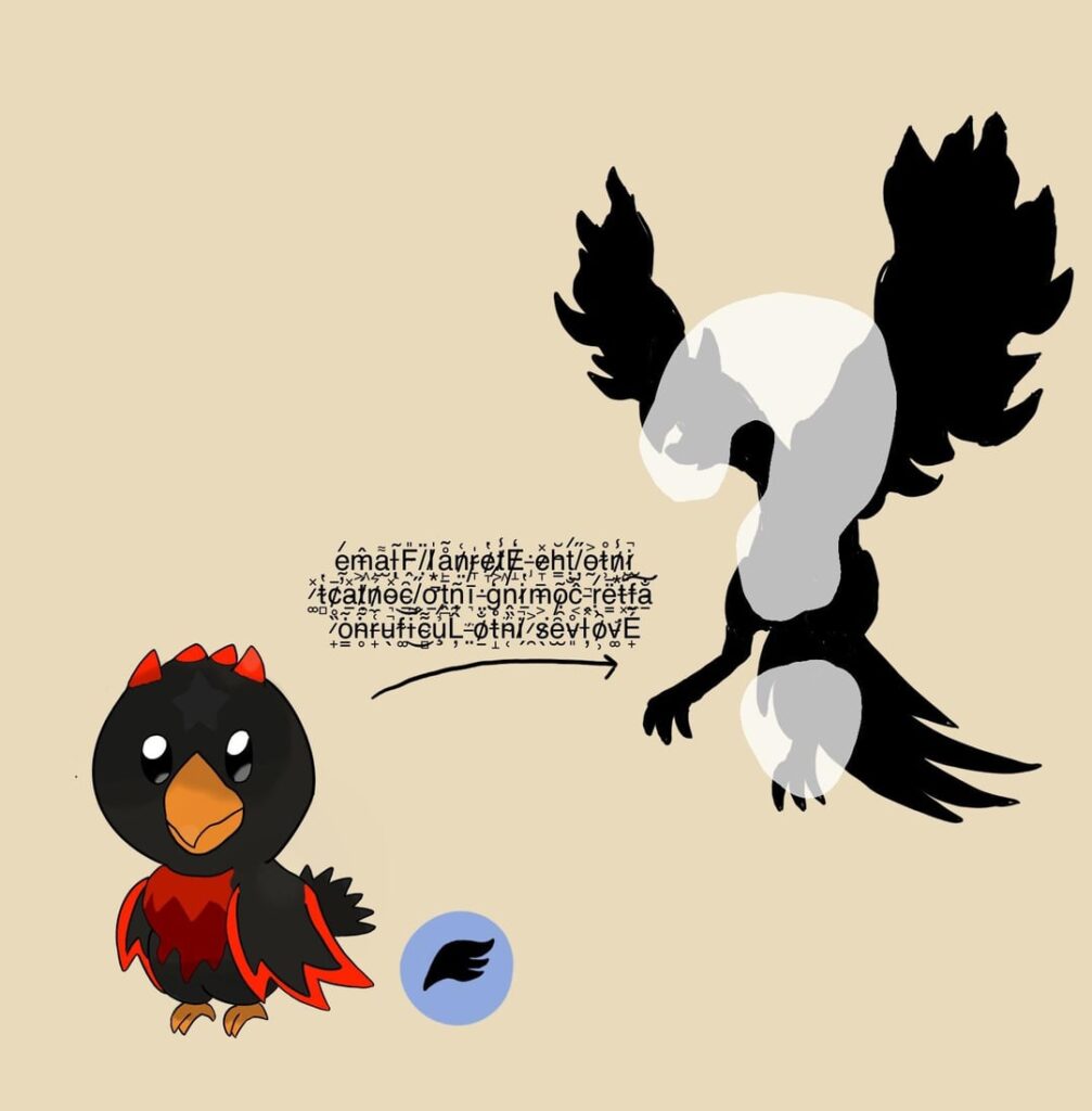 A mysterious bird fakemon